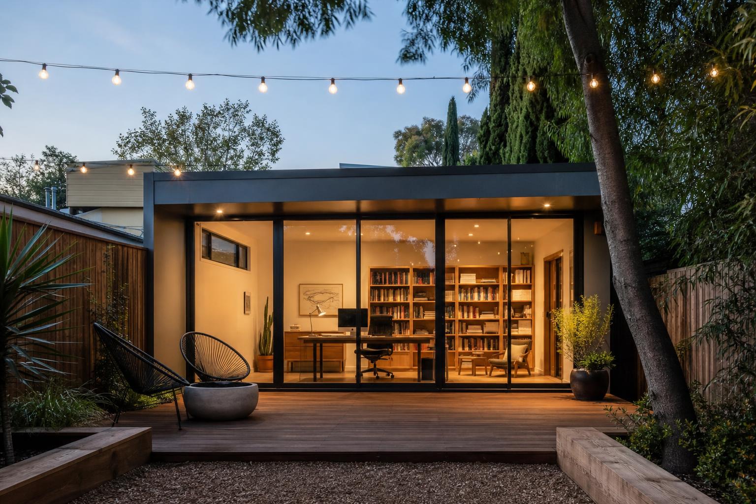 Glass studio interior